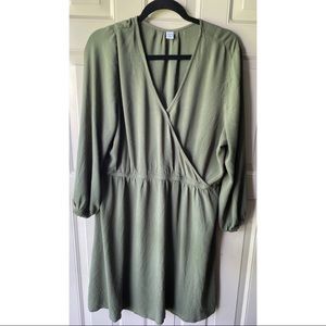 Long sleeve wrap dress